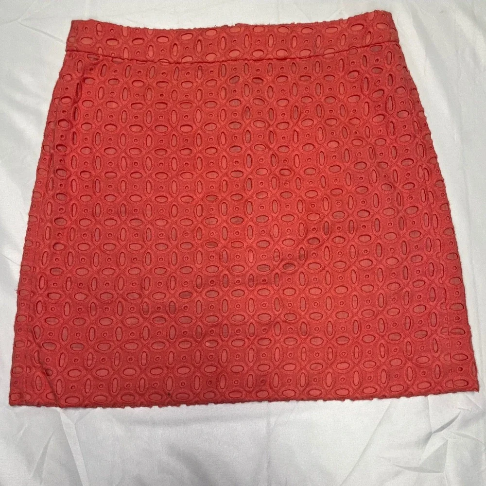 J.Crew Coral Pink Eyelet Mini Skirt Size‎ 00